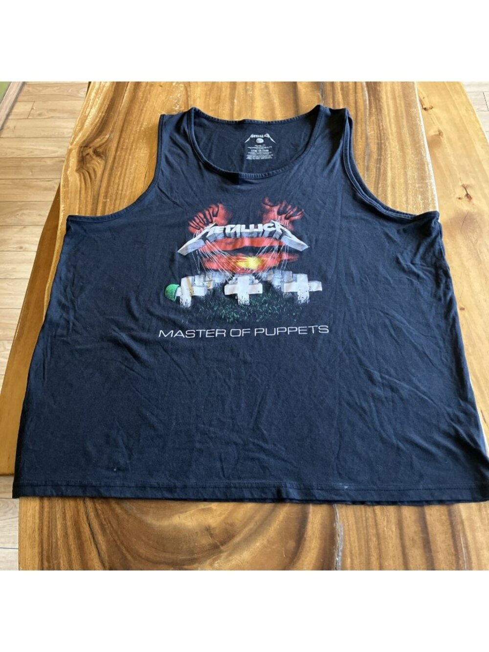 Metallica Sleeveless Black T-Shirt “MASTER OF PUPPETS” Men’s Size XXL 2023